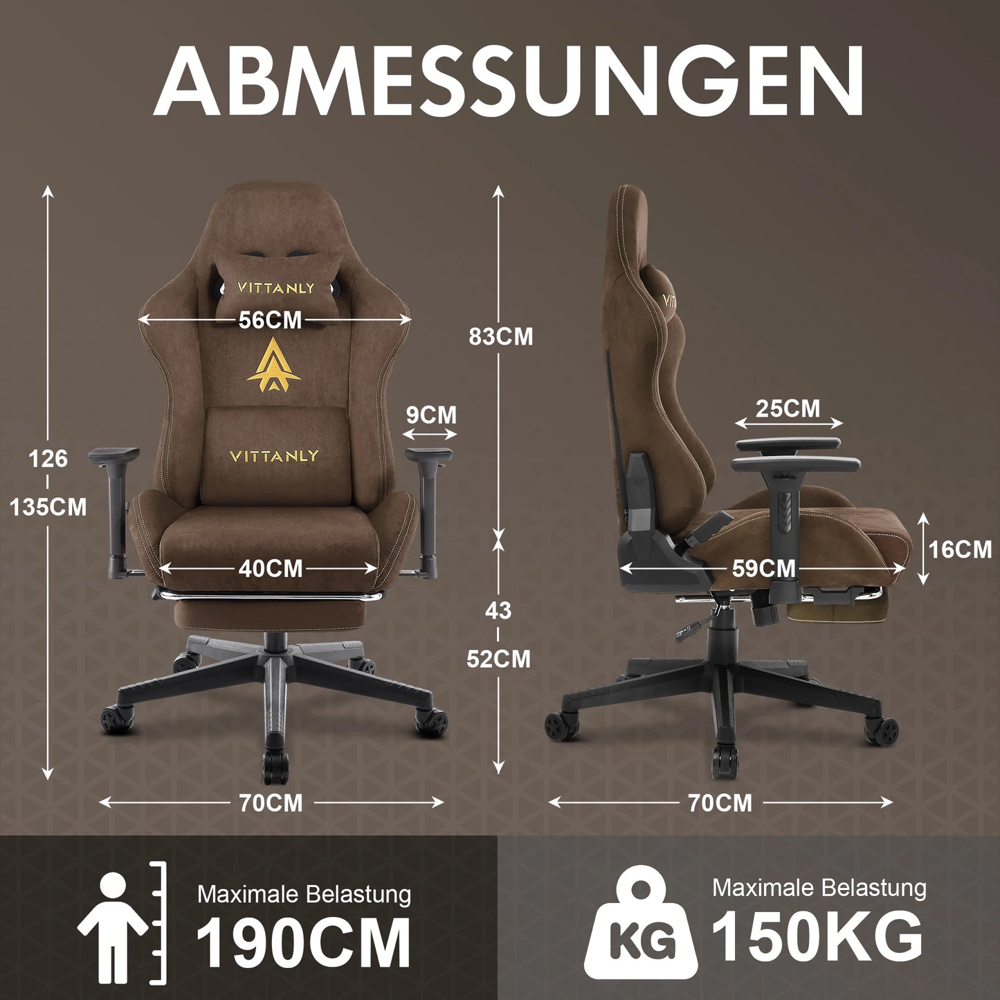Vittaly – Chaise Gaming Ergonomique