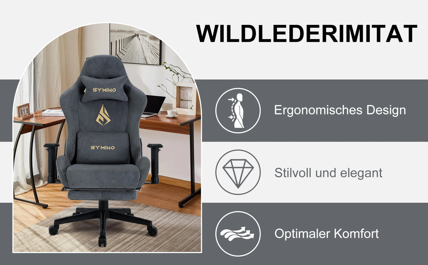 Symino – Chaise Gaming Ergonomique