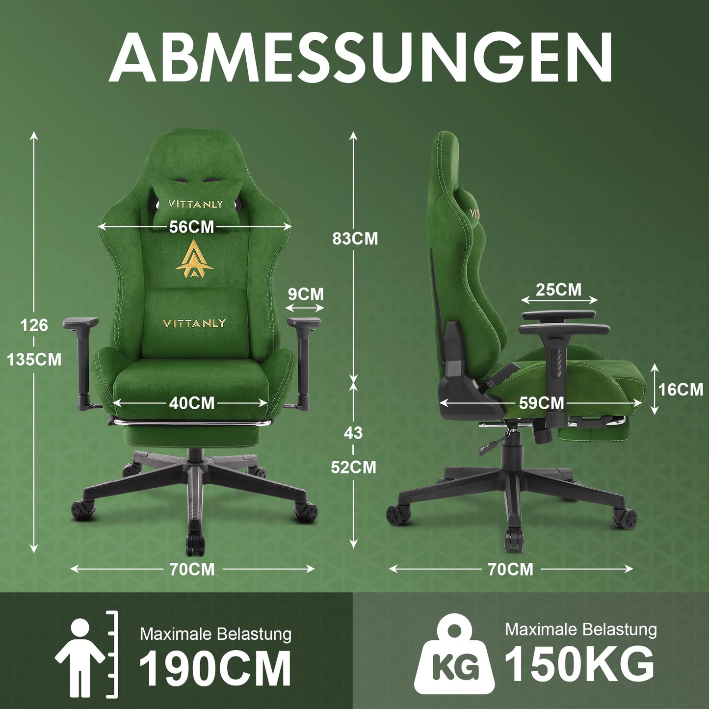 Vittaly – Chaise Gaming Ergonomique