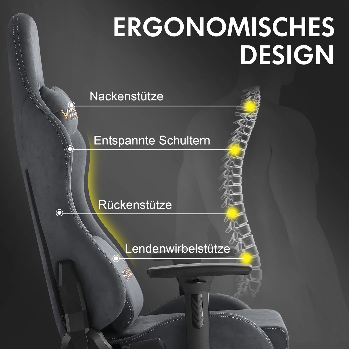 Vittaly – Chaise Gaming Ergonomique