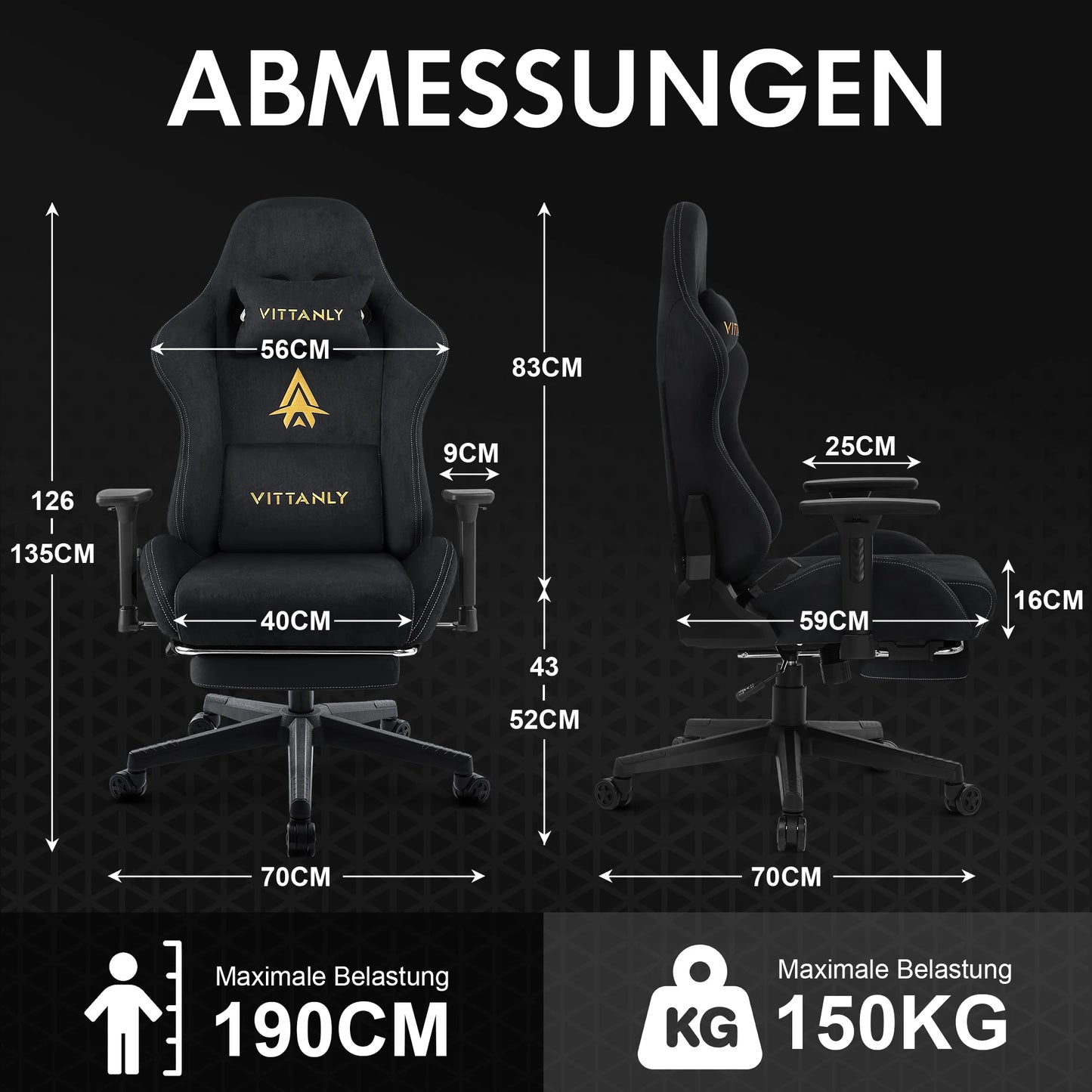 Vittaly – Chaise Gaming Ergonomique