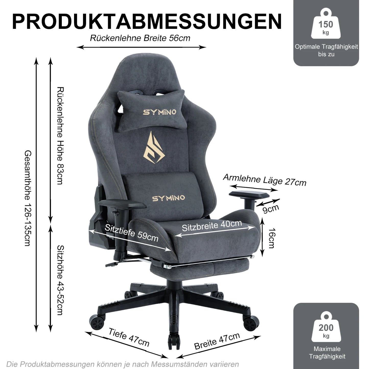 Symino – Chaise Gaming Ergonomique