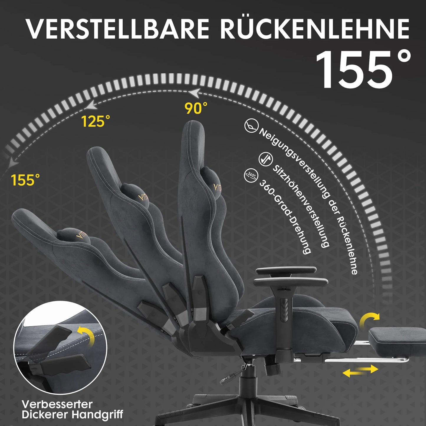 Vittaly – Chaise Gaming Ergonomique