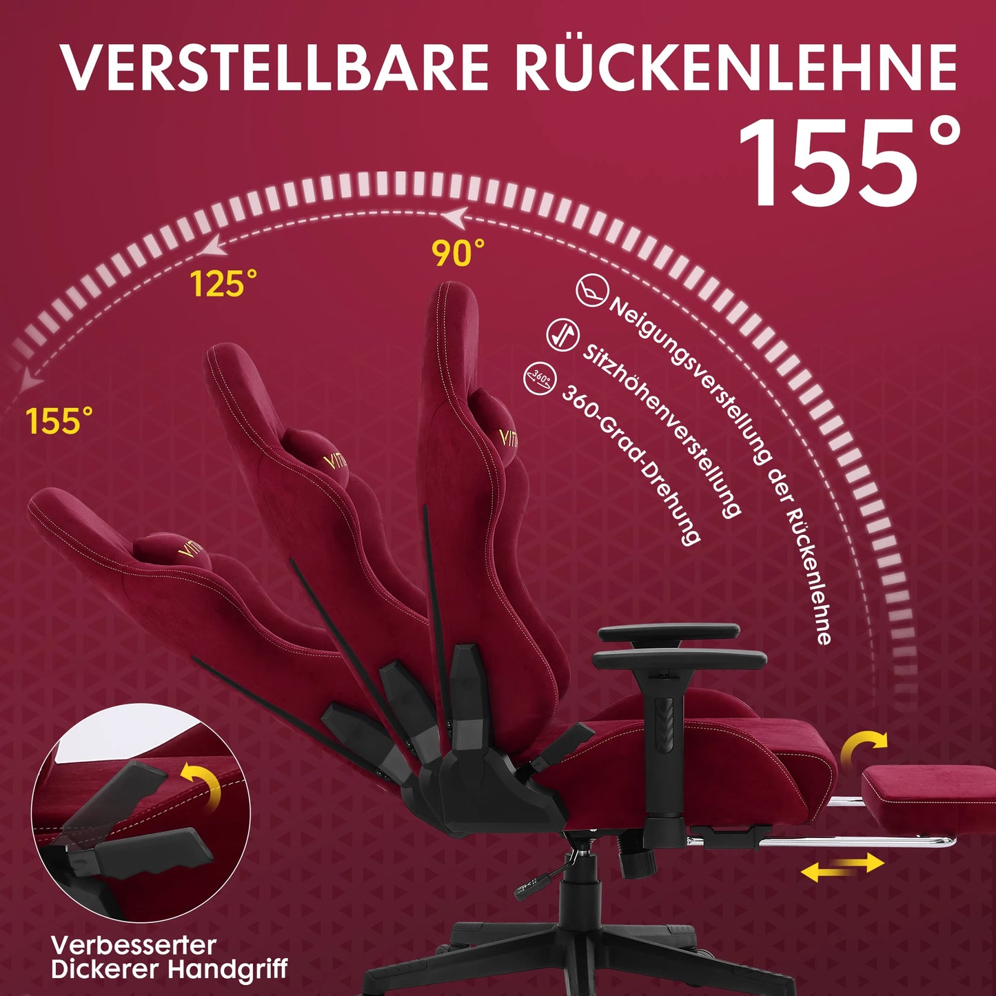 Vittaly – Chaise Gaming Ergonomique