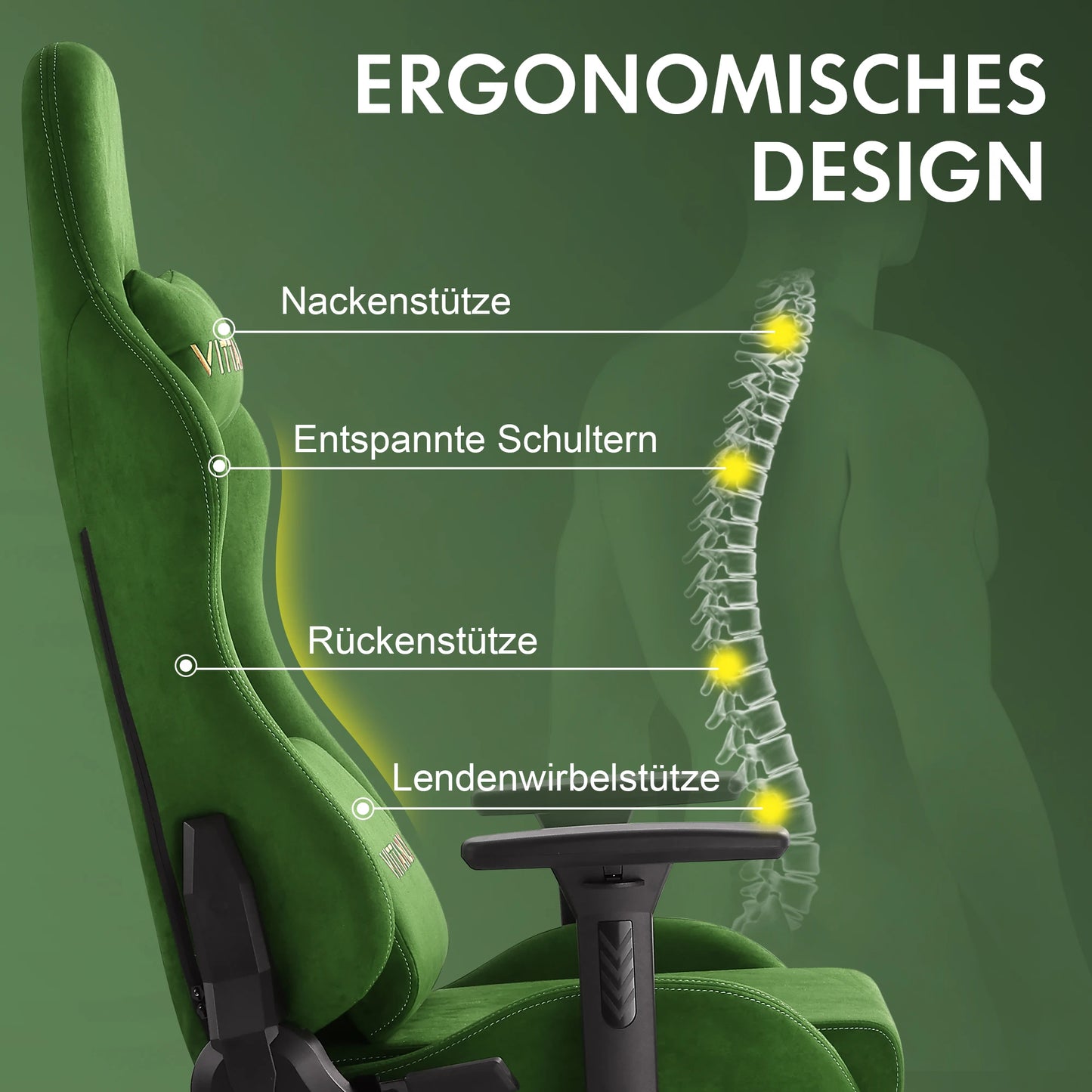 Vittaly – Chaise Gaming Ergonomique