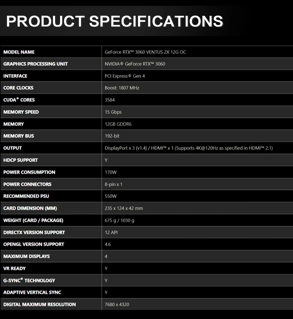 MSI GeForce RTX 3060