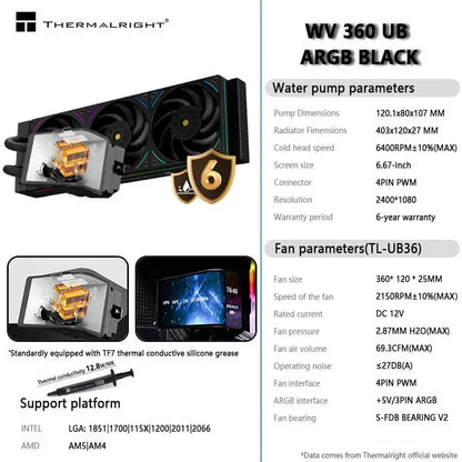 Watercooling 360mm avec écran AMOLED